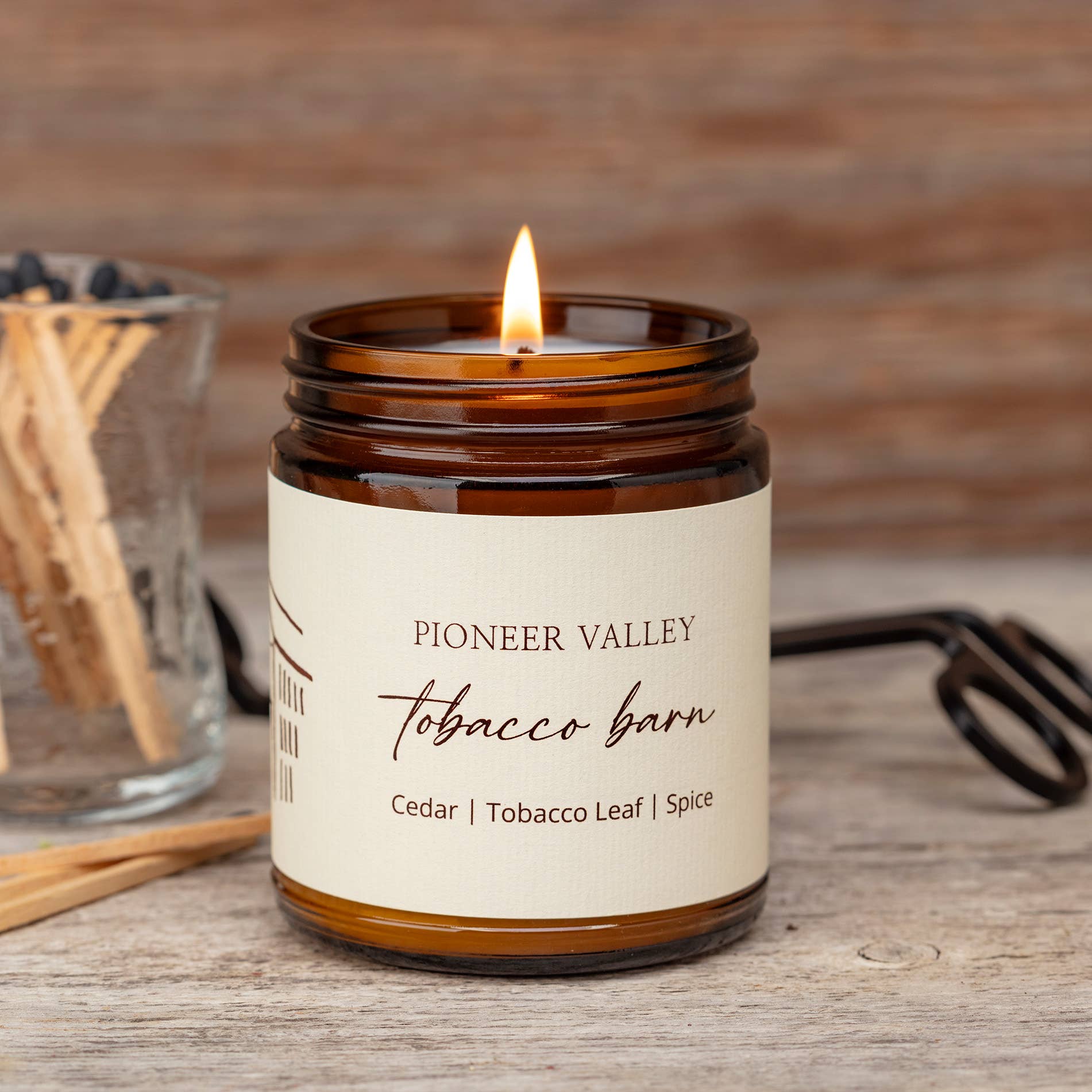 Prosperity Candle - Wholesale Jar/Filled Candle - Pioneer Valley- Tobacco Barn - Handmade