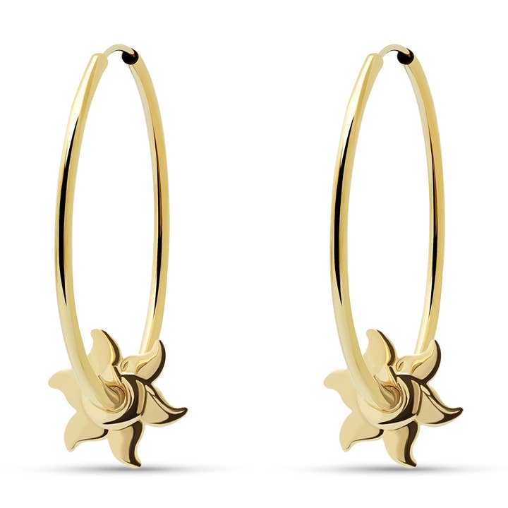 Sun Gold Hoops - 14 karat gold hoop earrings for wholesale by MOSUO Jewellery