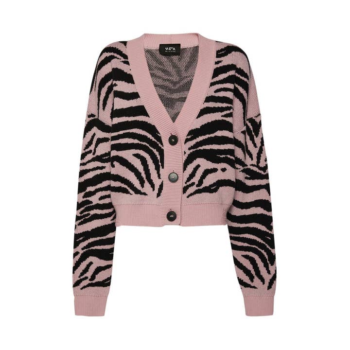 Dakota roze/zwart merinowollen vest voor wholesale door Sveta Milano