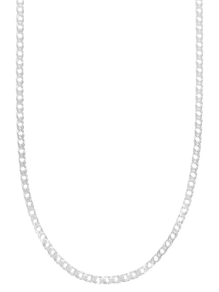 Sterling Silver Italian Curb Chain 3.8 mm x 18" - SS for wholesale by Zoey Simmons