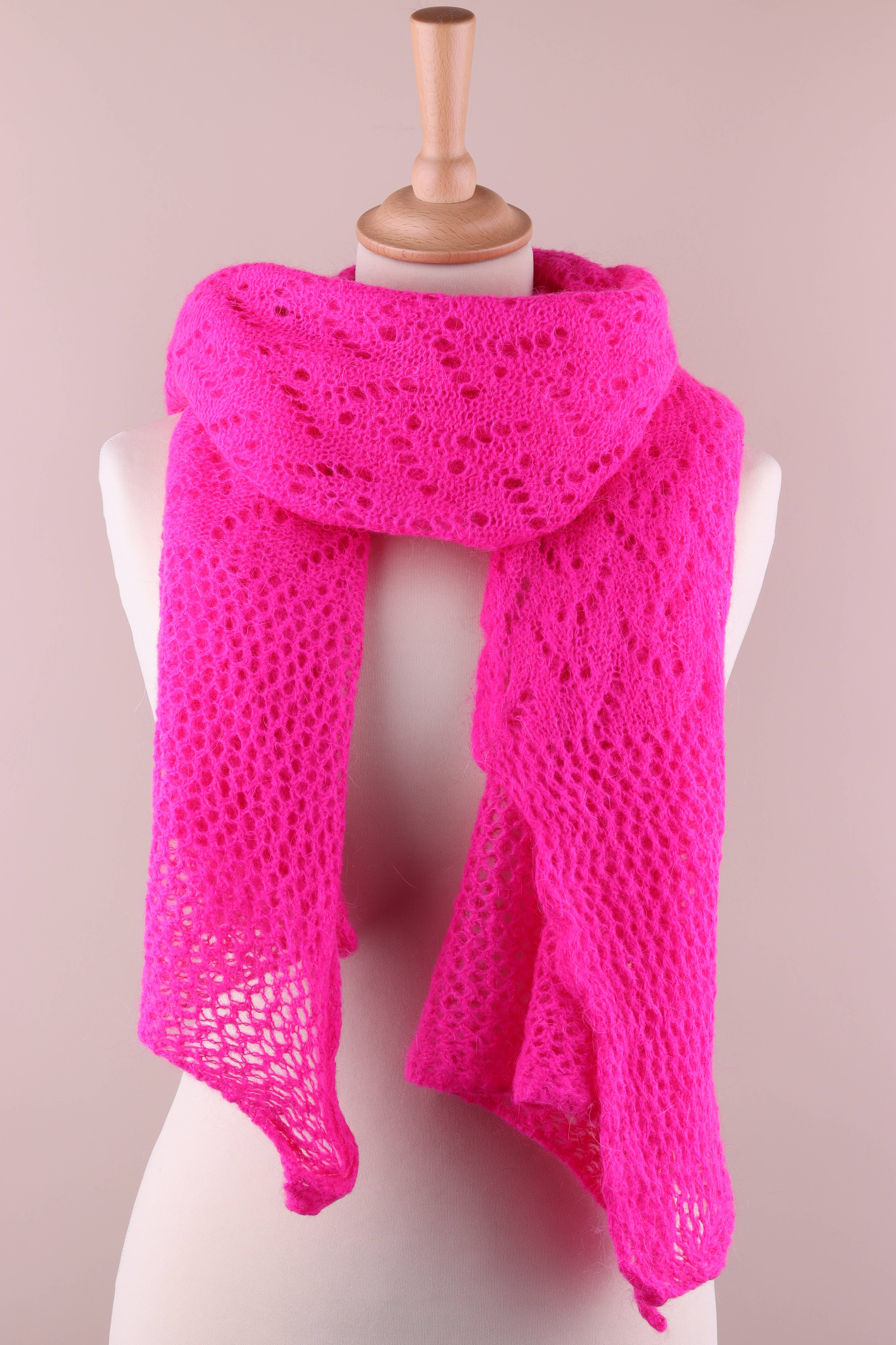 NAÏS PARIS - Wholesale Scarf - Women's - OPENWORK MOHAIR WOOL SHAWL5