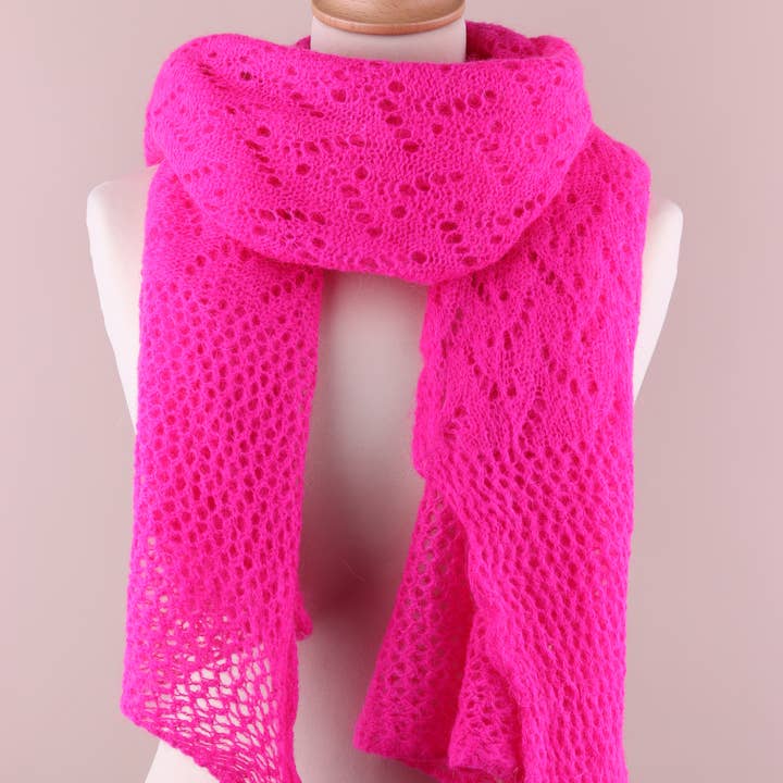 NAÏS PARIS - Wholesale Scarf - Women's - OPENWORK MOHAIR WOOL SHAWL5