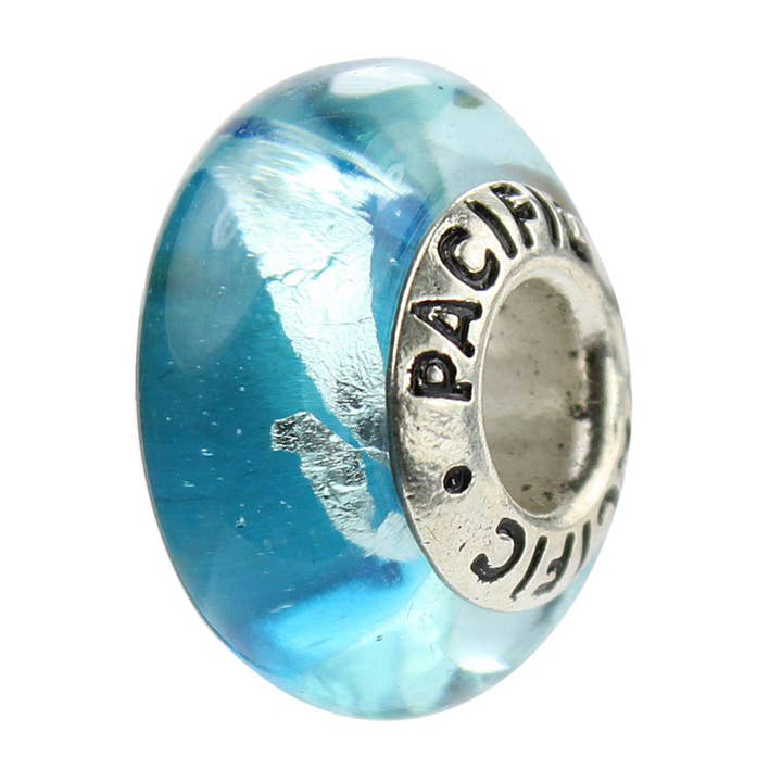 Sølv Murano Glasperle - Rockin' båden for engroshandel hos West Coast Jewelry