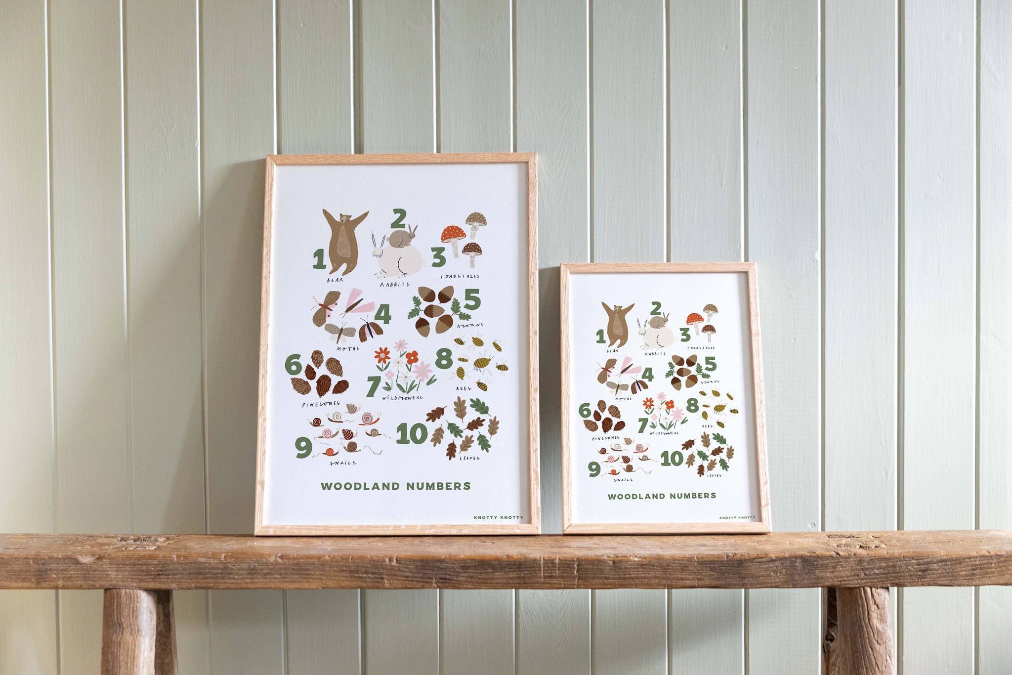 Knotty Knotty - Wholesale Art Print - Woodland Numbers – Art Print