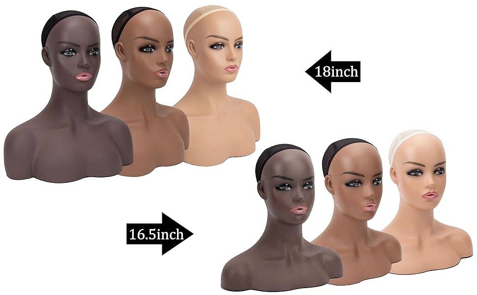 A1 PACIFIC INC. – wholesale Mannequin – Realistic Mannequin Head Bust Wig Display and Styling8