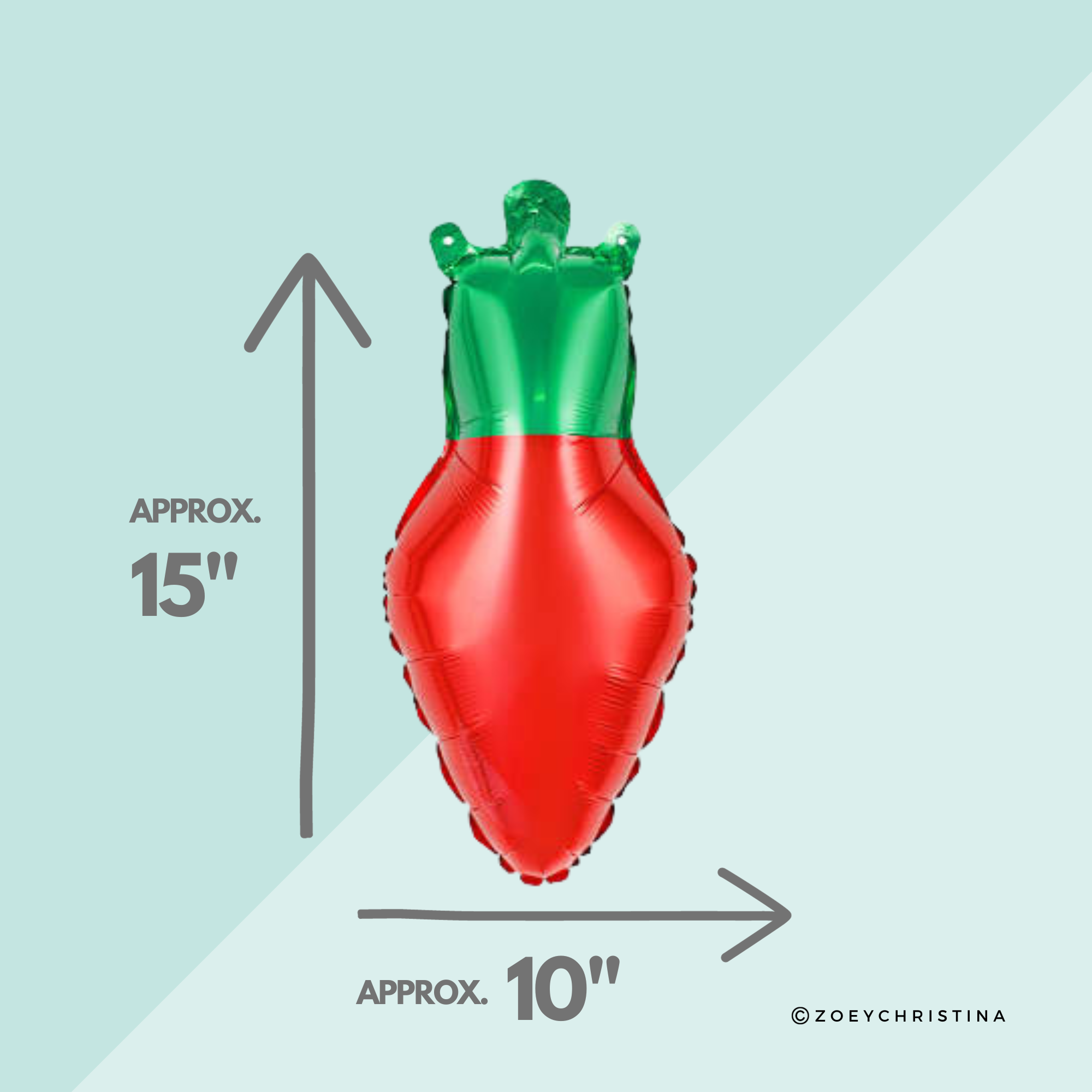 Zoey Christina – wholesale Ballong – Folieballonger i form av julgransljus (set om 4)3