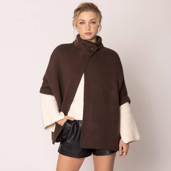 Fashion City – wholesale Cardigan – Women’s – Solid Color Neck Button 3/4 Sleeve Cardigan