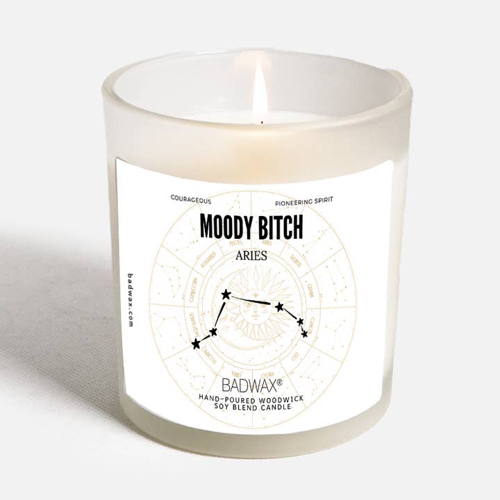 Aries Candle: Moody Zodiac Constellation Geburtstagskerze für den Großhandel von BADWAX®