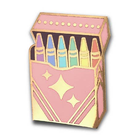 Pastel Rainbow Crayon Enamel Pin for wholesale by The Crowned Rabbit