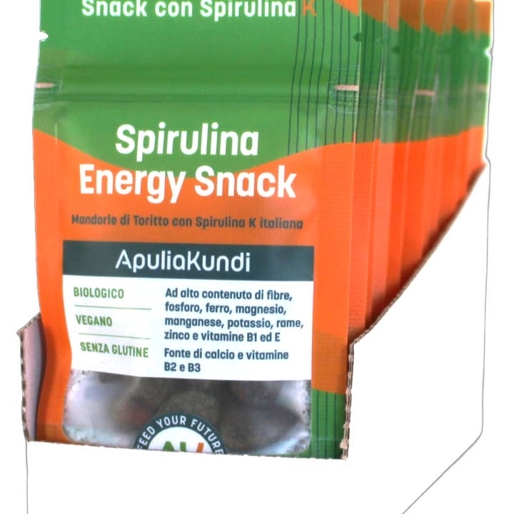 ApuliaKundi Spirulina K - Venta al por mayor Barrita de aperitivo - Snack energético de espirulina, 25 g1