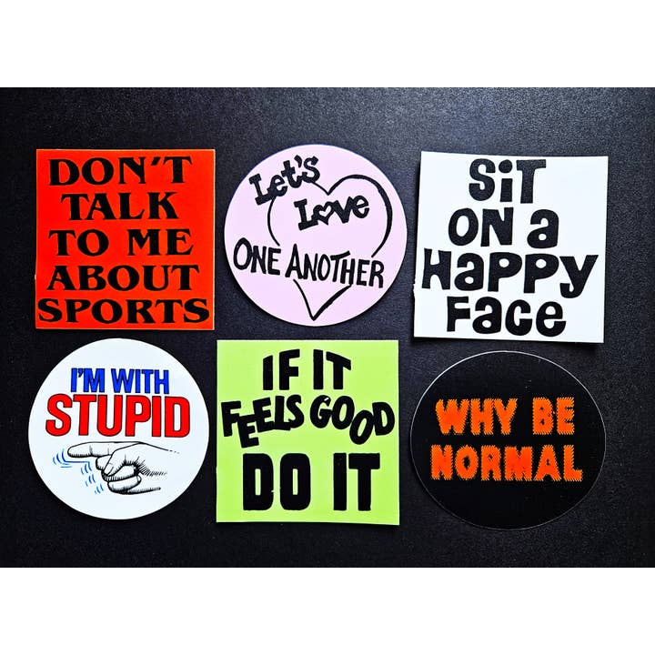 Vintage Reproduktion 3-tums Vinylklistermärken set02 för wholesale av Flip The Record