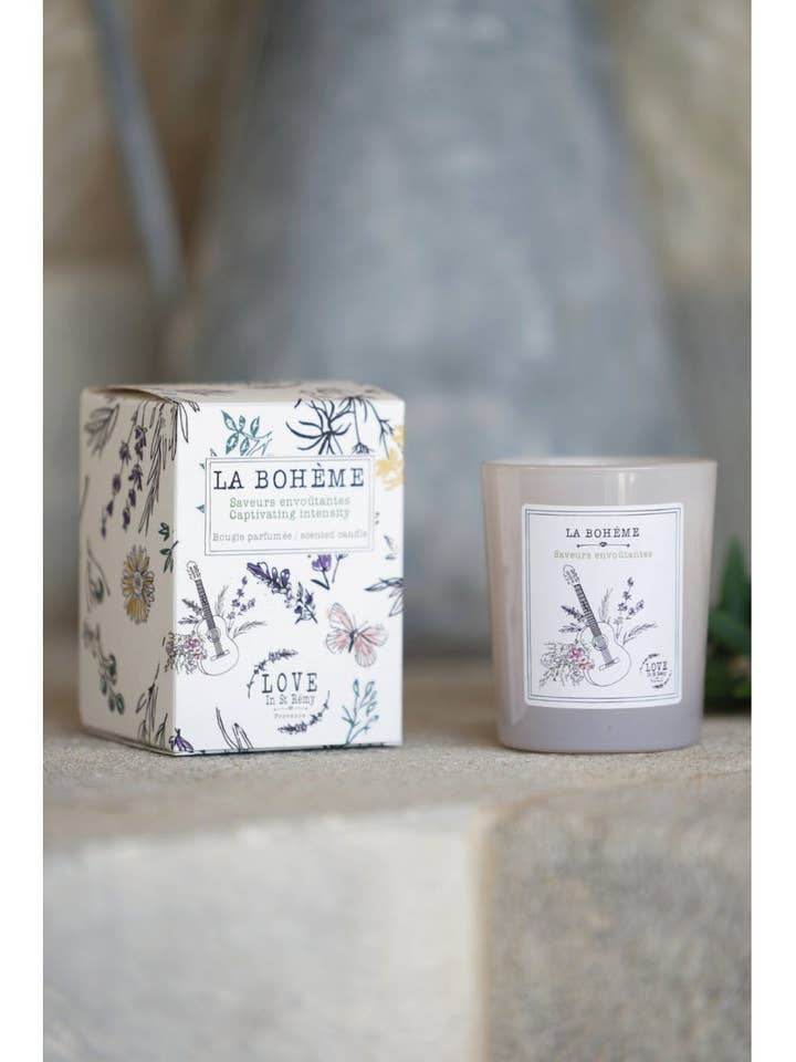 BOUGIE PARFUMÉE LA BOHEME pour la vente par LOVE IN ST RÉMY