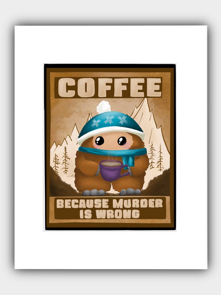 “Karl Needs his Coffee” 8x10 Print Matted to 11x14 for wholesale by Galarples.com