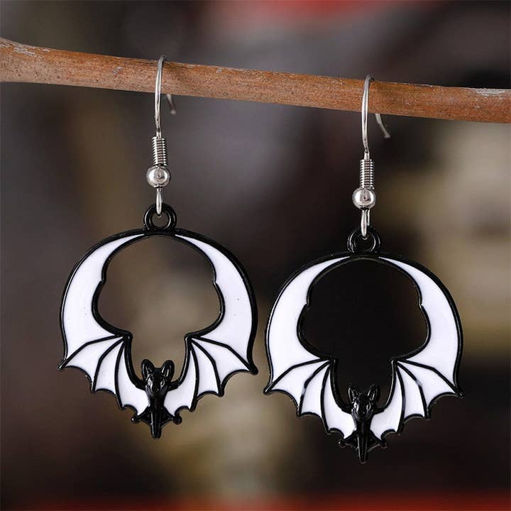 ACCITY - Wholesale Dangle Earrings - PERSONALIZED FUNNY DARK BAT PENDANT EARRINGS_CWAJE19731