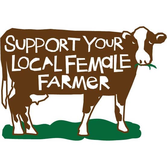 Unterstützen Sie Ihre lokale Farmerin Jersey Cow Autoaufkleber für den Großhandel von Glad Dog Cards