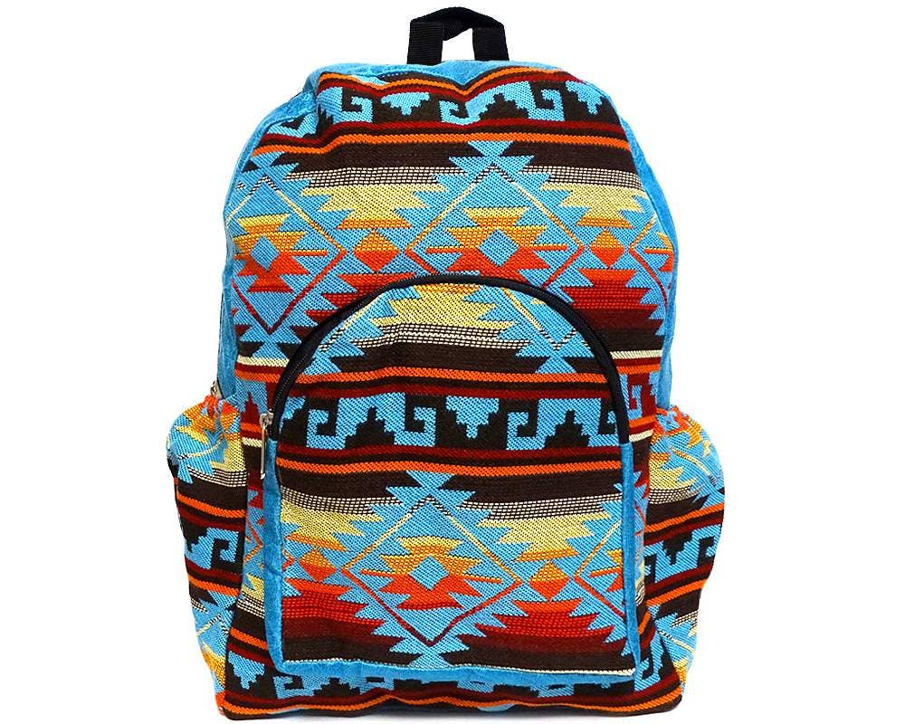 Pichincha - Wholesale Backpack - Women's - Large Tribal Striped Ecuadorian Backpack9