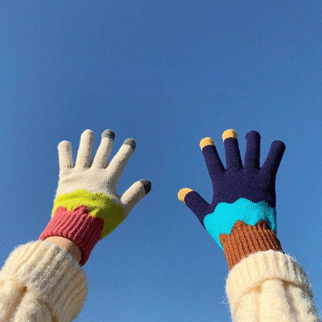 Funkyrel® Atzbranding Limited – wholesale Gloves – Women's – Gloving - Knitting Patchwork Touch Sceen Golves10