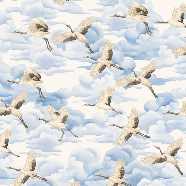 Crane in the Clouds - Wrapping Paper Pack of 2 for wholesale by Nelson Line