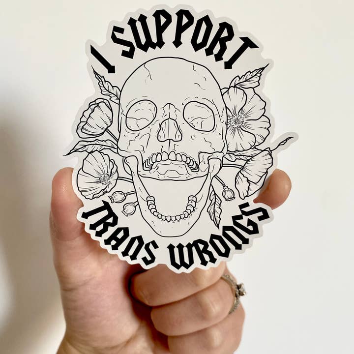 Luck and Lavender Studio - Wholesale Sticker - Trans Wrongs Sticker