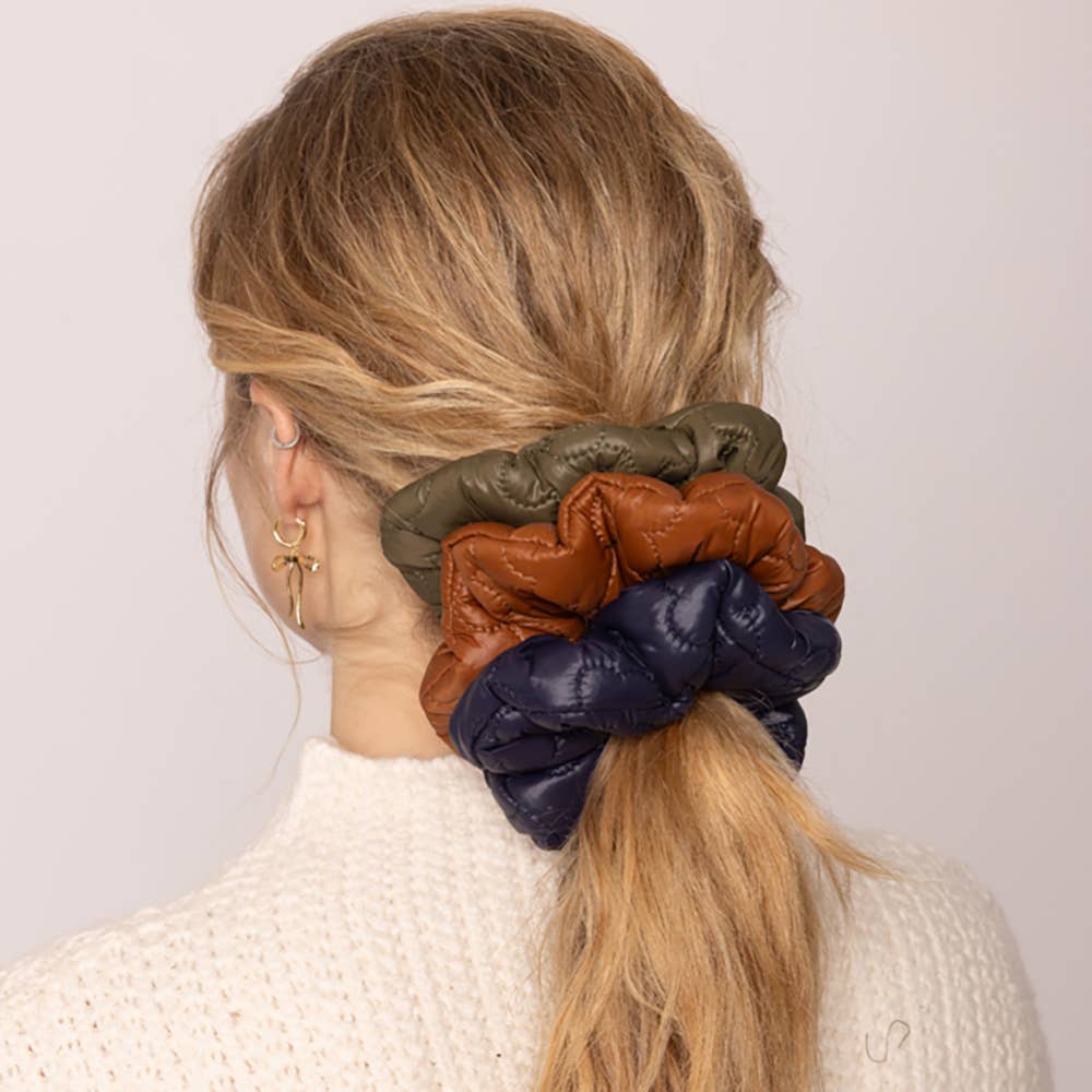 Sensibling Corp. – wholesale Scrunchie - Women’s – Flower Quilted Padded Scrunchie4