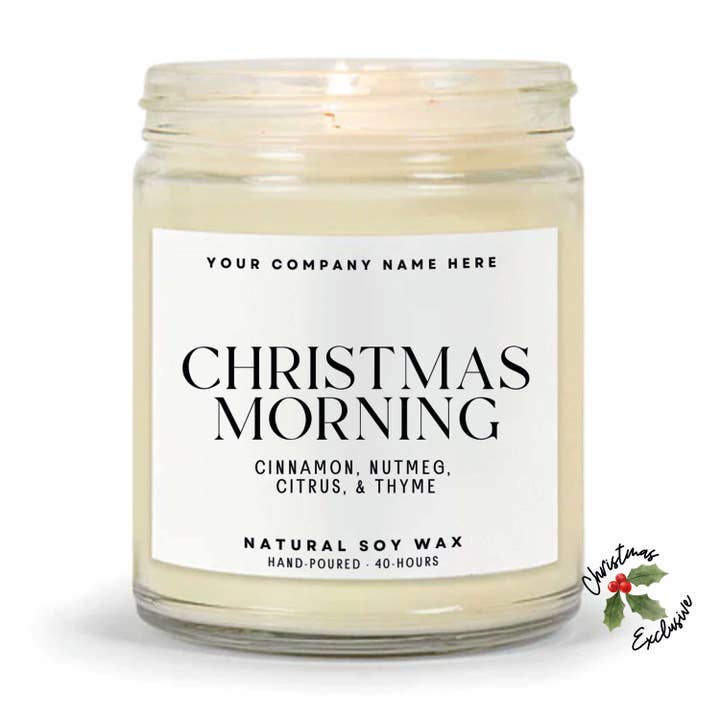 Label Style 1 | Wholesale White Label Soy Candle | Clear Jar for wholesale by Candle Drop