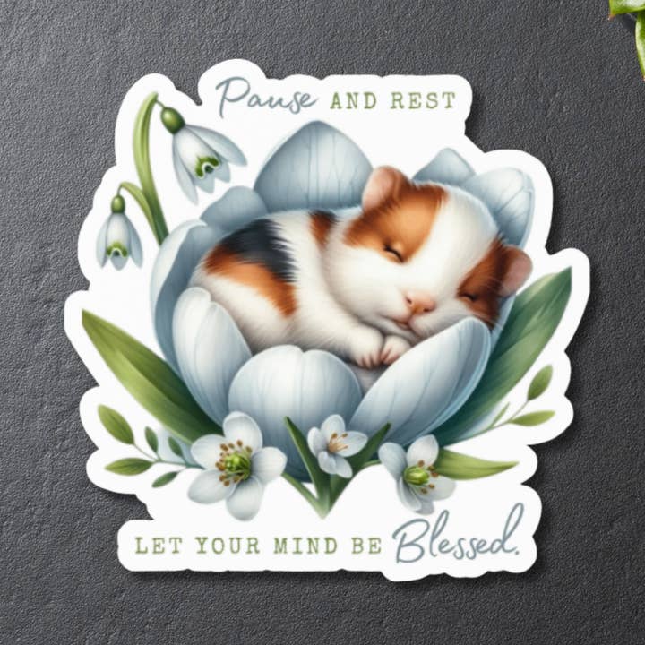 Stormy Vision - Wholesale Sticker - Pause and Rest Sticker | Mental Health Inspired Decals0