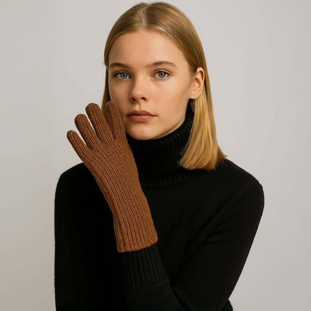 Sensibling Corp. - Wholesale Gloves – Women's - Ribbed Knit Solid Long Winter Gloves4