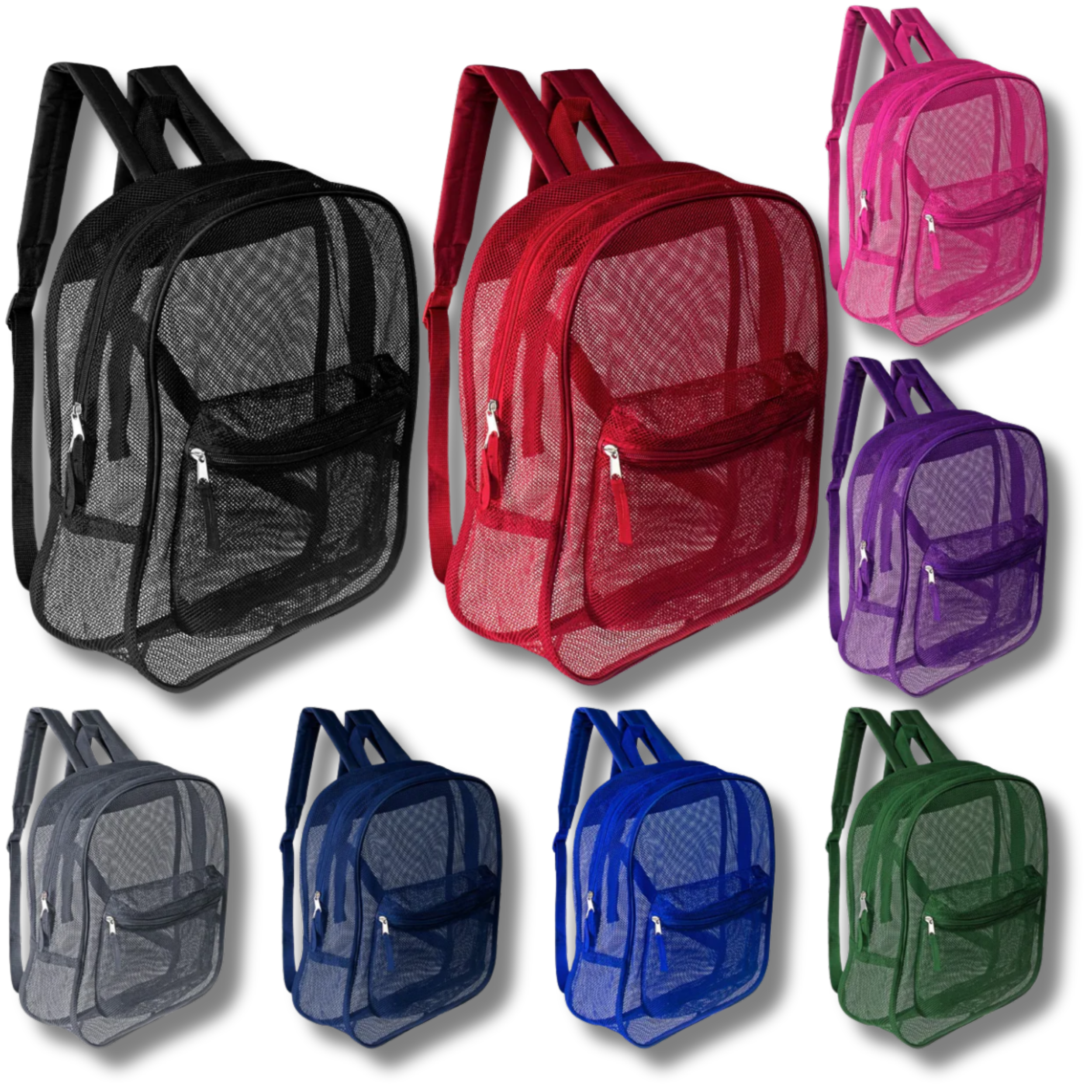 JSBlueRidge Toys - Wholesale Backpack - Kids - 17'' Rainbow Mesh Back To School Backpacks For Kids2