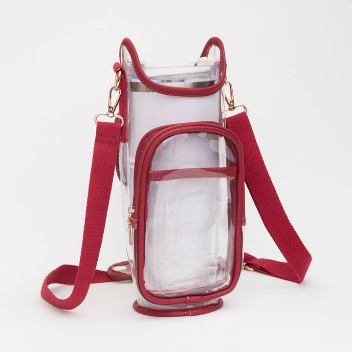Sensibling Corp. - Wholesale Crossbody Bag - Women's - Transparent Tumbler Carrier Holder Crossbody Bag
8