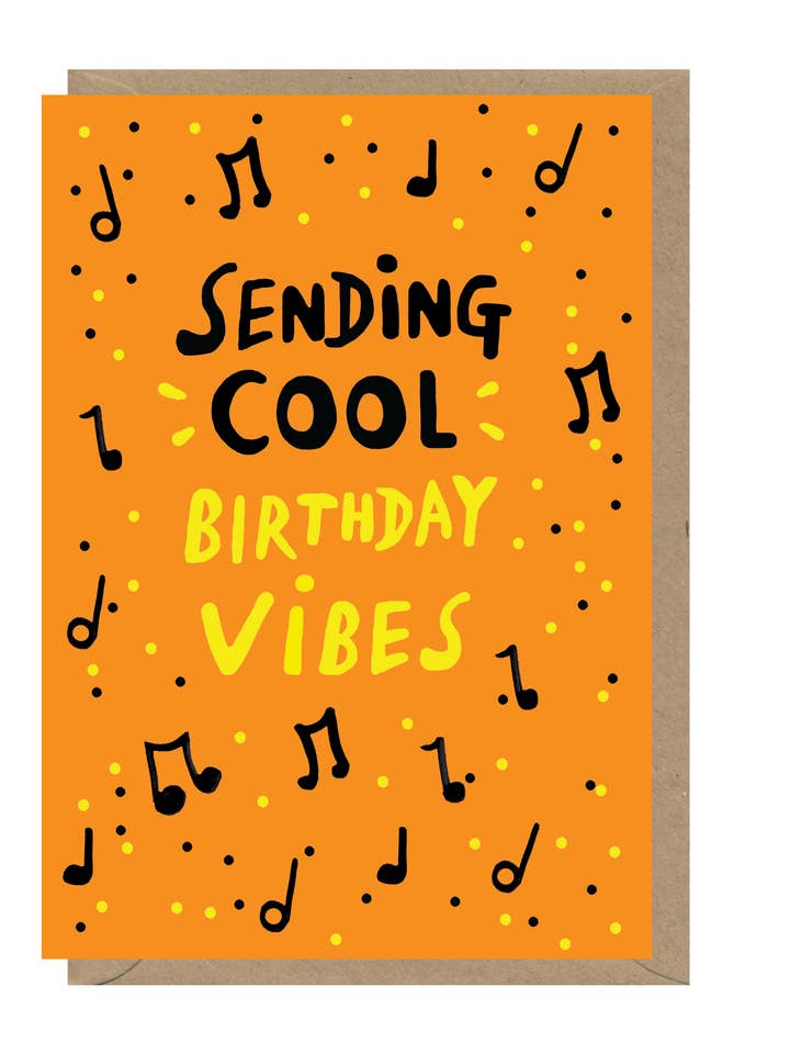 Biglietto di Auguri - Vibrazioni Fresche di Compleanno per la vendita all'ingrosso da parte di Earlybird Designs