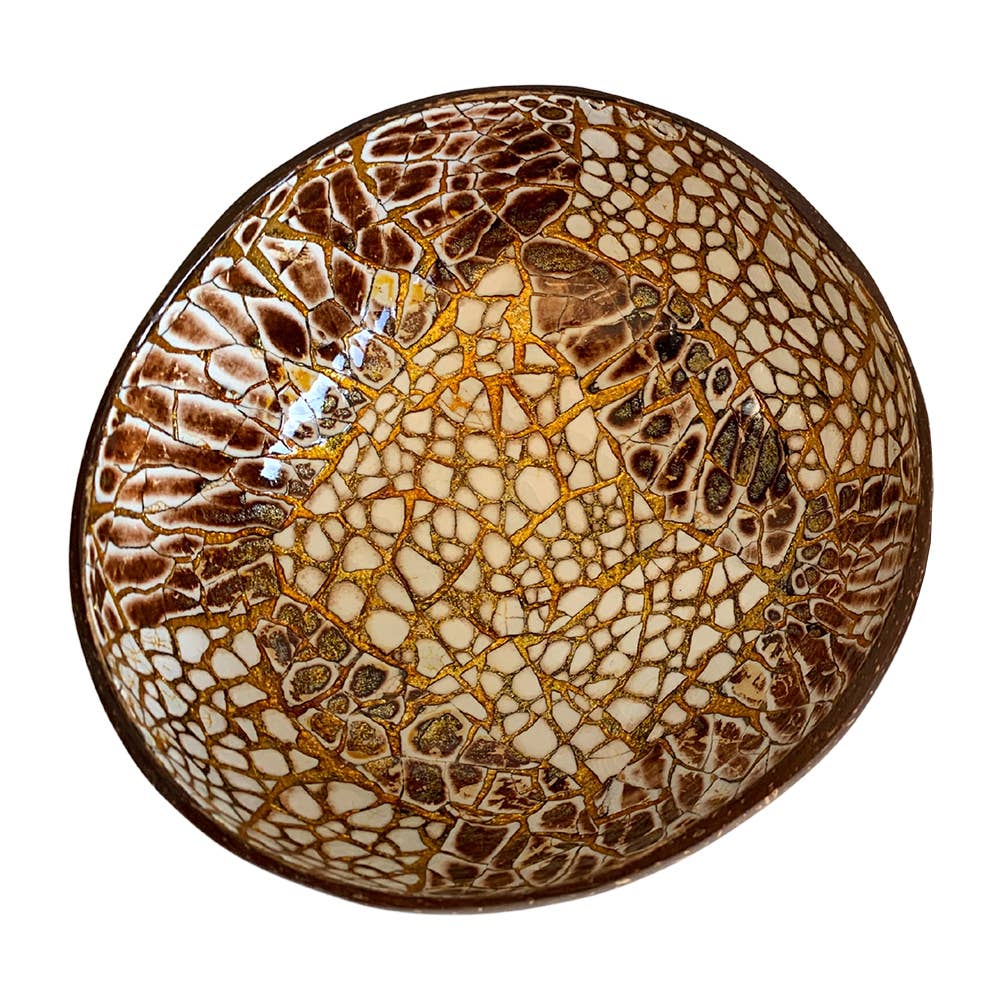 VIE - Wholesale Decorative Plate/Dish/Bowl - Hand-Painted Coconut Bowls, Lacquered, Set of 222