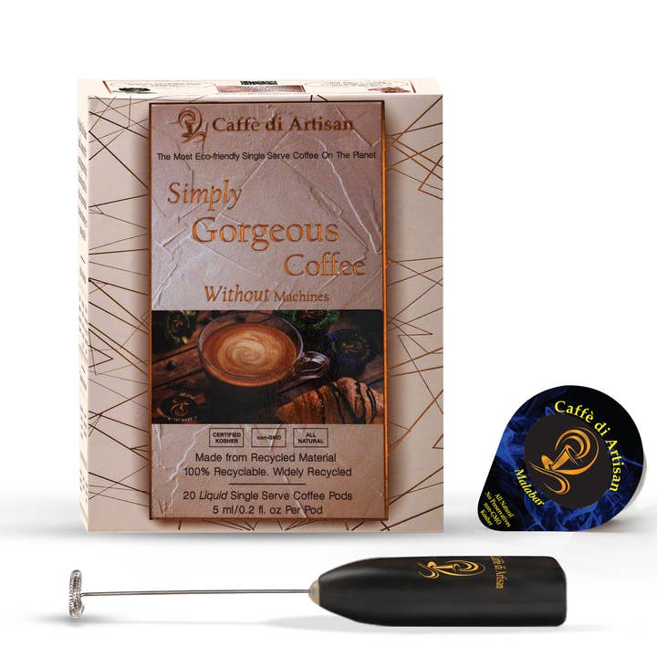 Malabar: Machinevrije vloeibare koffie capsules voor eenmalig gebruik voor wholesale door Caffè di Artisan