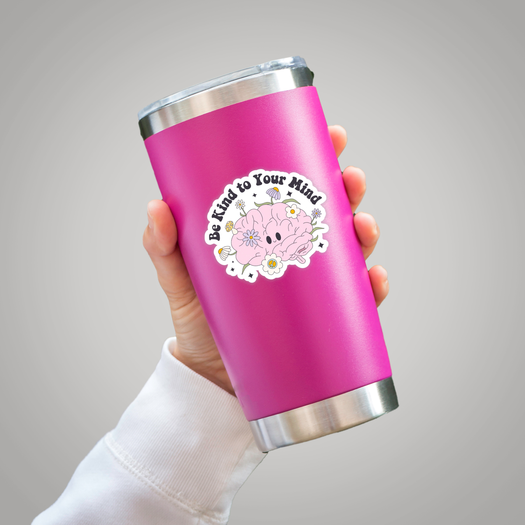 Coyote Color – wholesale Sticker – Be Kind To Your Mind Cute Mental Health Die-Cut Sticker2