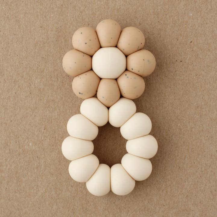 Little Chew - Wholesale Teether (Not Clip-On) - Baby - Freezer Teether - Chamomile | Speckled Cappuccino0
