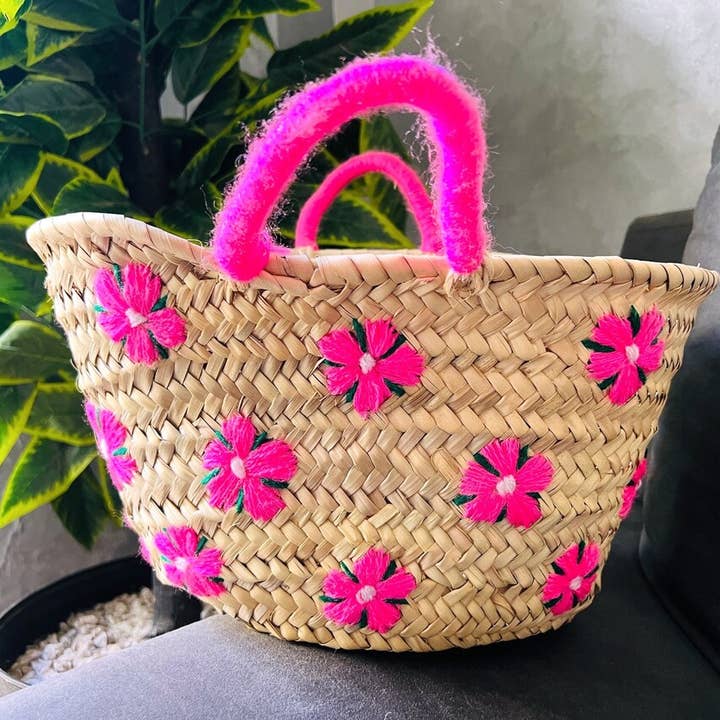 Moroccan Natural bazaar - Wholesale Tote Bag - Women's - Straw bag French Basket french market basket, custom bags