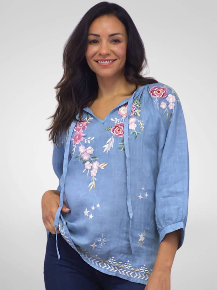 BLOUSE CÉLESTE pour la vente par Caite & Kyla