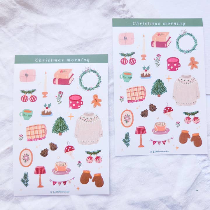 Full Bloom and Co. – wholesale Sticker – Christmas Morning Sticker Sheet1