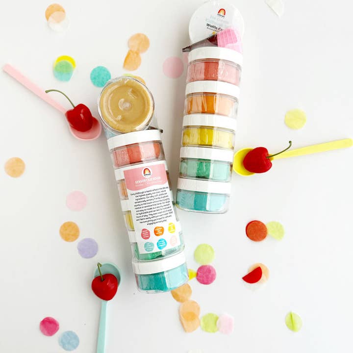 Earth Grown KidDoughs (KidDoughs by EGKD) - Wholesale Putty/slime – Child - Ice Cream Mini KidDough Rainbow Set2