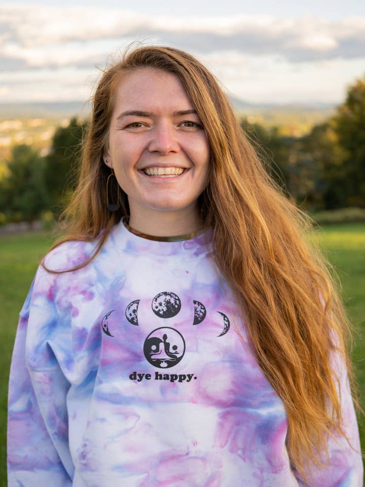 Moonrise Pixie Dust Tie Dye Sweatshirt for wholesale by Dye Happy