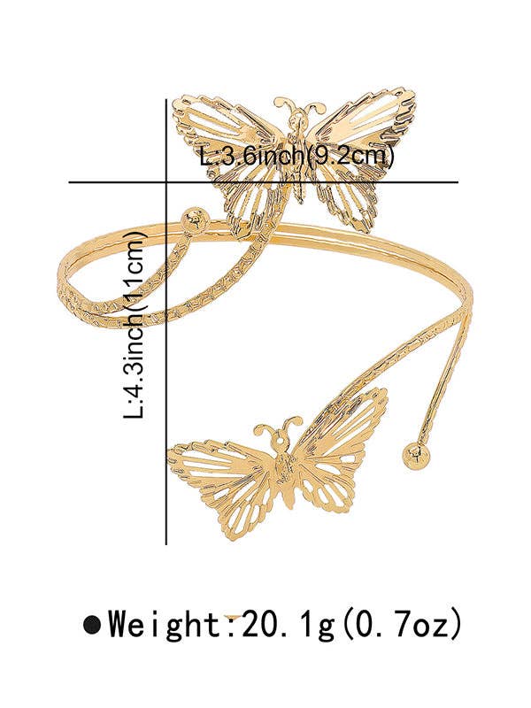 GOLD Adjustable Butterfly Shape Armlet Accessories for wholesale on Faire6
