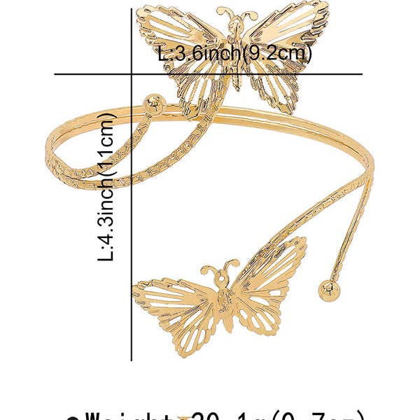 GOLD Adjustable Butterfly Shape Armlet Accessories for wholesale on Faire6