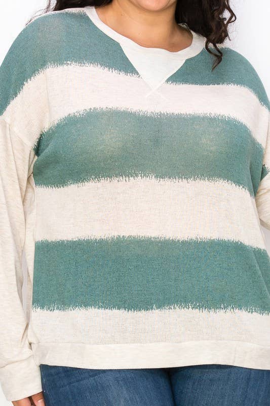 A.gain - Vendita all'ingrosso Top in maglia - Donna - 10764LP543 - TINTA UNITA PLUS SIZE CON MANICHE A CONTRASTO19