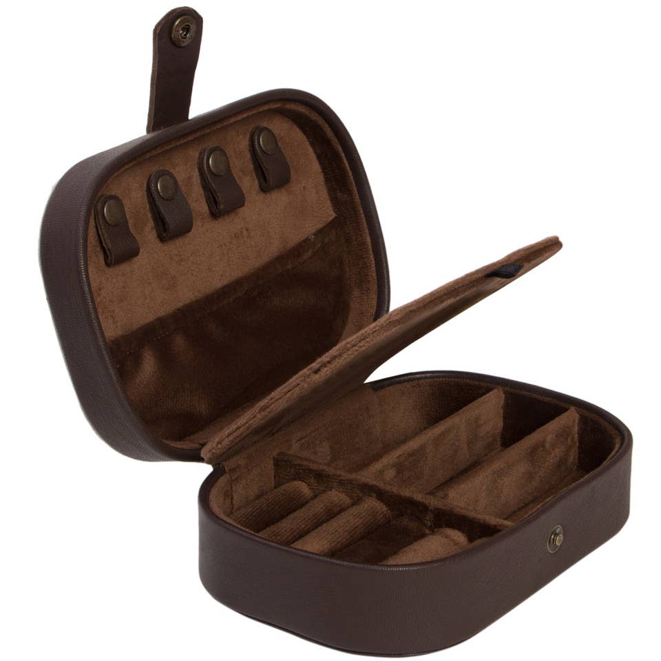 The Design Edge - Wholesale Jewelry Box/Organizer - Cowhide Travel Jewellery Box - JB032