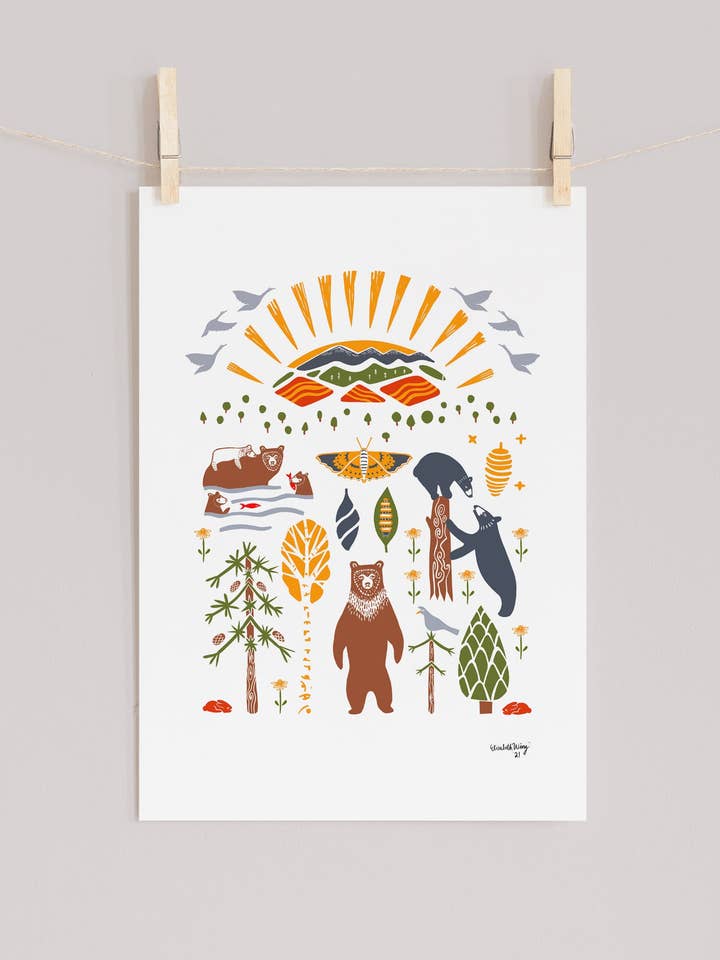 Impression artistique « Mama Bear » pour la vente par Wingmade