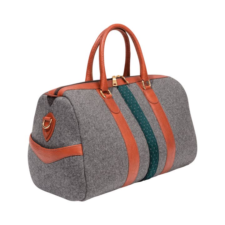 ULL WEEKENDER VÄSKA I GRÅTT & KONJAK för wholesale av Monte & Coe