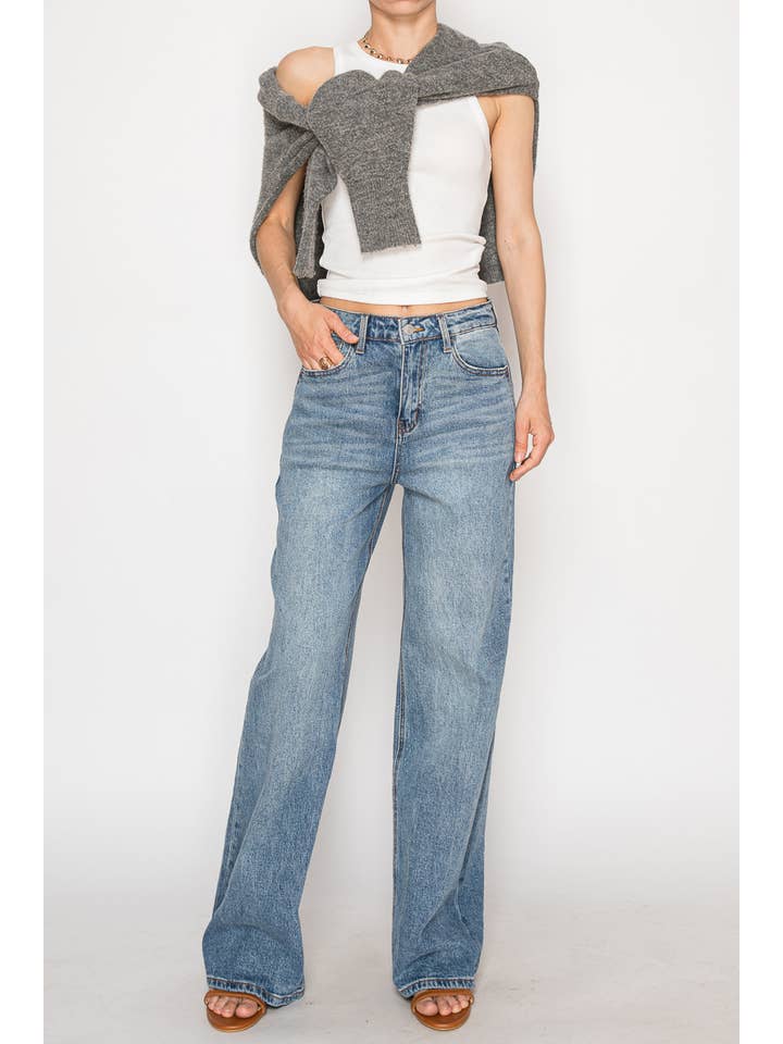 ARTEMIS VINTAGE - Wholesale Jeans – Women’s - BLUE By Artemis Slim Ultra High Rise 90's Straight Jeans