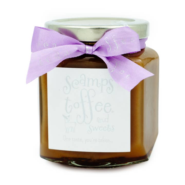10oz Easter Toffee Sauce Jar for wholesale by Scamps Toffee