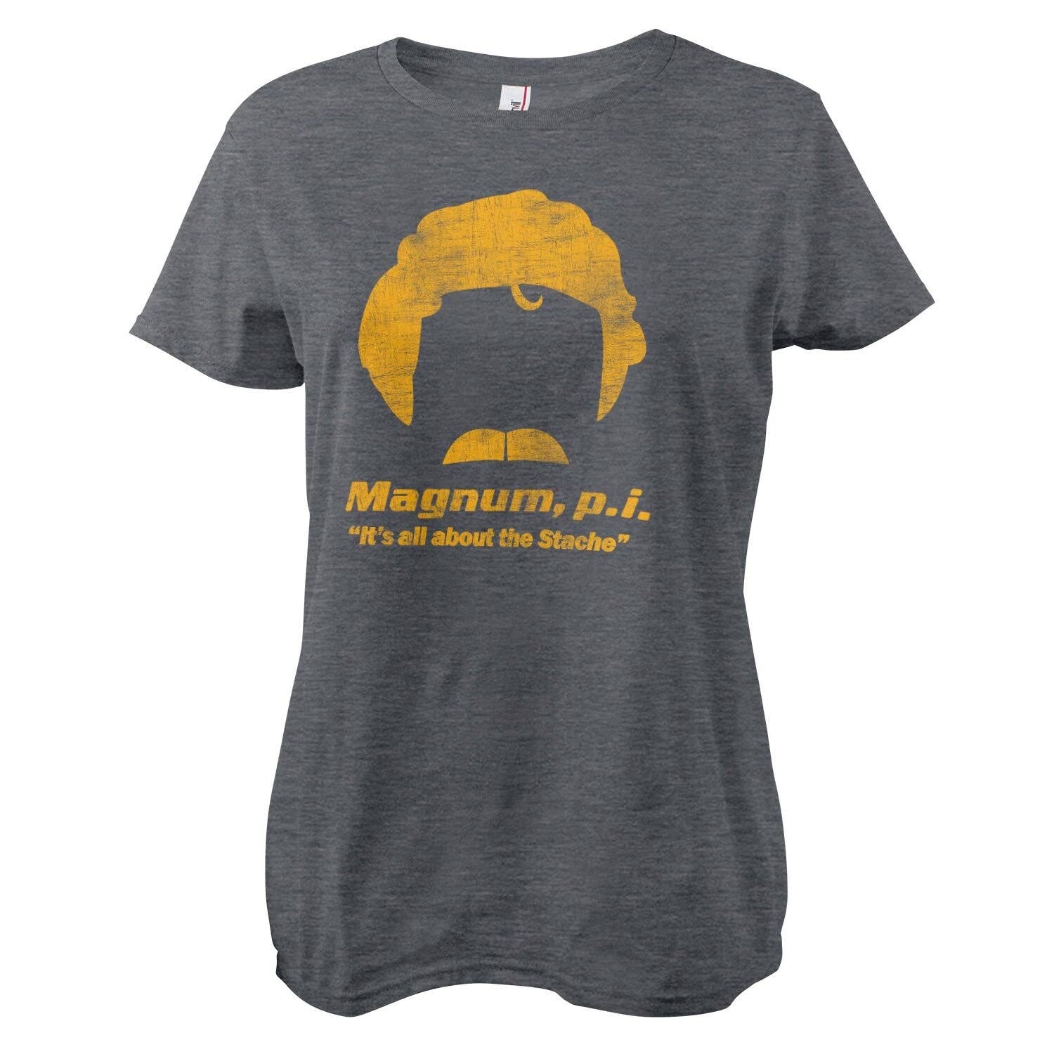 Hybris Production AB - Wholesale Screen Printed T-Shirt - Women's - Magnum P.I. - Stache Girly Tee1