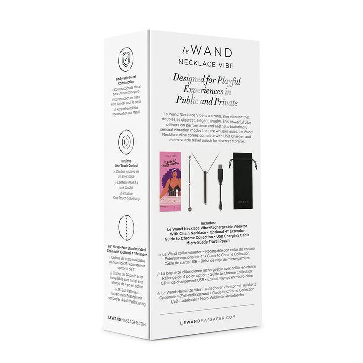 Sexology - Wholesale Pendant/Charm Necklace - Le Wand Vibrating Necklace - Black
