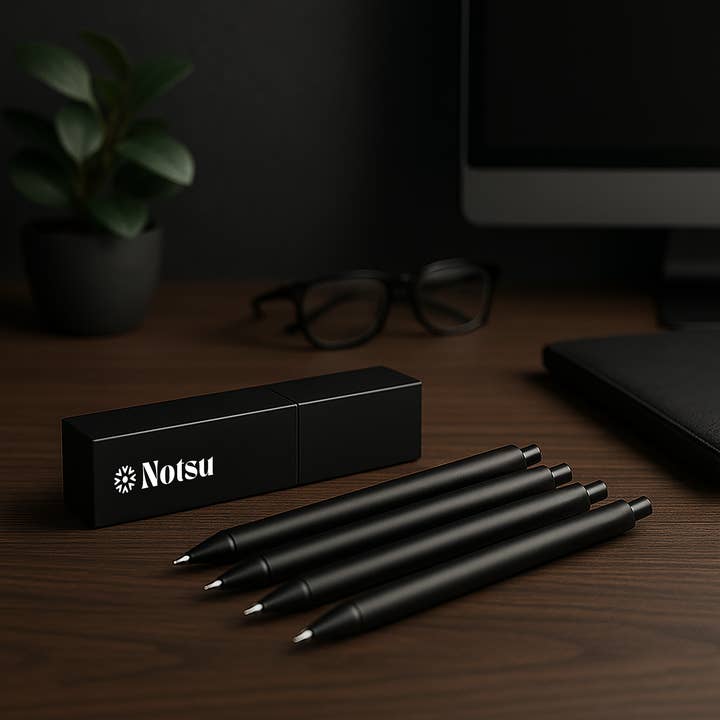 White Gel Pen Set (4 Pack) | For Use on Black Paper for wholesale by Notsu